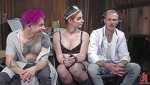 Hot brunette girl with big boobs fucked in two positions