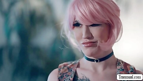 Tattooed redhead babe fucked in the ass by stepbrother