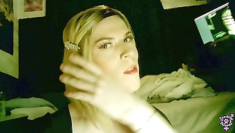 Amateur blonde swallows cum and gets her asshole drilled