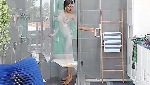 Two ebony hotties are licking and fingering a black dude