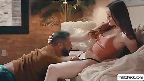 Busty brunette 18+ milf gets fucked in the deepthroat