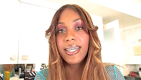 Ebony babe with a tattoo gets fucked in a solo vid