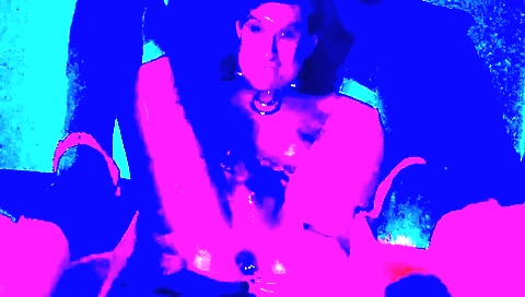 Busty babe is fingering her tight cunny before a dildo